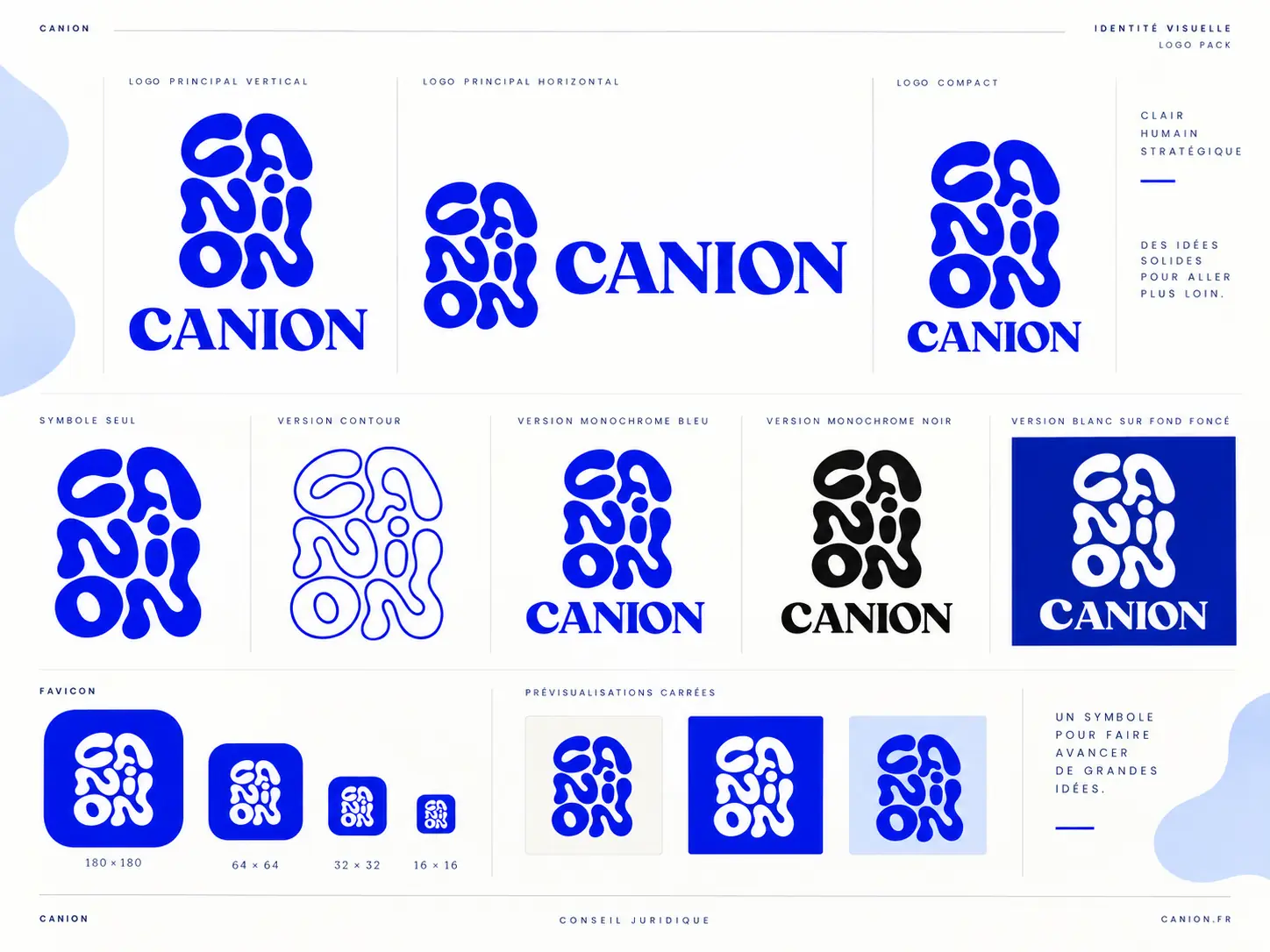 CANION — déclinaisons du logo