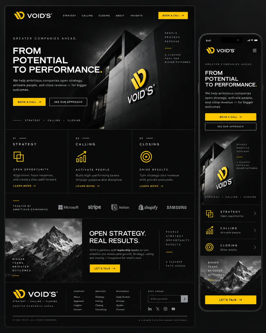 VOID’S — maquette web